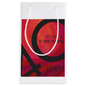 レッド40 Decade誕生日 スモールペーパーバッグ (正面)