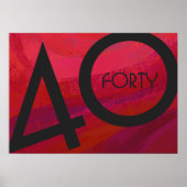 レッド40 Decade誕生日 ポスター (正面)