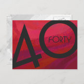 レッド40 Decade誕生日 ポストカード (正面/裏面)