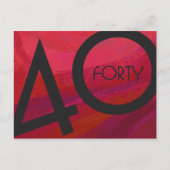 レッド40 Decade誕生日 ポストカード (正面)