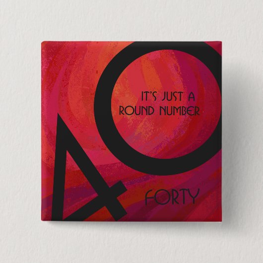 レッド40 Decade誕生日 缶バッジ (正面)