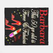 レッド50と素晴らしいパーソナライズされたフリースブランケット フリースブランケット (正面(横))