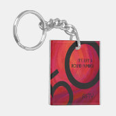 レッド50 Decade誕生日 キーホルダー (正面左)