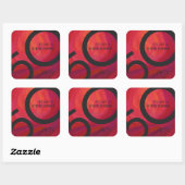 レッド50 Decade誕生日 スクエアシール (シート)