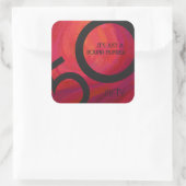 レッド50 Decade誕生日 スクエアシール (バッグ)