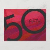 レッド50 Decade誕生日 ポストカード (正面)