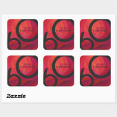 レッド60 Decade誕生日 スクエアシール (シート)