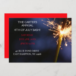 レッド7月4日インディペンデンスデイスパーカー 招待状