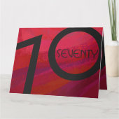 レッド70 Decade誕生日 カード (正面)