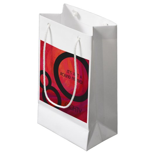 レッド80 Decade誕生日 スモールペーパーバッグ (正面アングル)