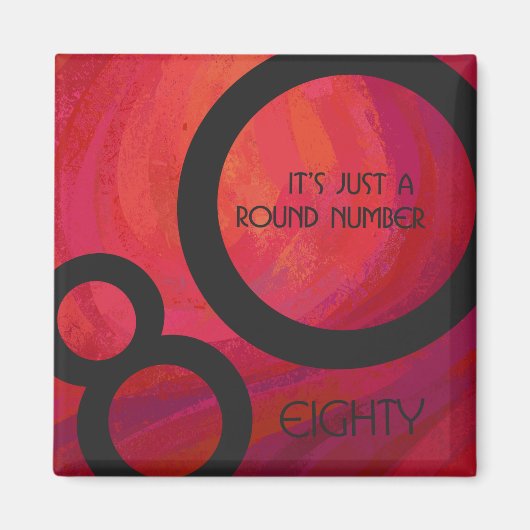 レッド80 Decade誕生日 マグネット (正面)