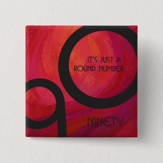 レッド90 Decade誕生日 缶バッジ (正面)