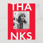 レッド |はっきりした写真卒業 ポストカード (正面)