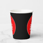 レッド・アンド・ブラック高校卒業カスタム 紙コップ (左)