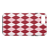 レッド アーガイル クリムゾン ピンク 小 ダイヤモンド 形 Case-Mate iPhoneケース (裏面(横))