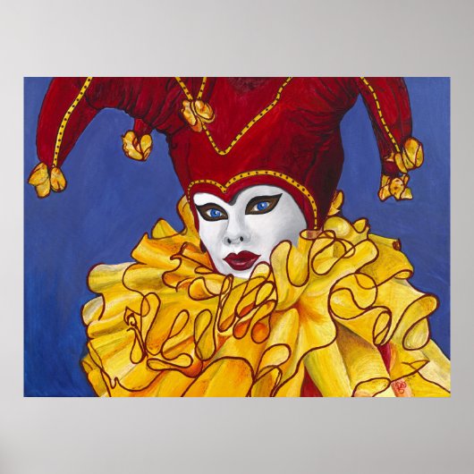 レッド&イエローカーニバルジェスタープリント ポスター (正面)