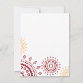 レッド&イエローナムカランベビー命名招待状 招待状 (裏面)