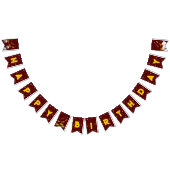 レッド&イエローマジカルハッピーバースデー バンティングフラッグ (全)