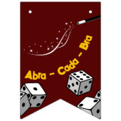 レッド&イエローマジカルハッピーバースデー バンティングフラッグ (第1の旗)