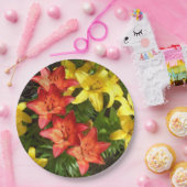 レッド&イエローライリーフォトデザイン紙プレート ペーパープレート (パーティー)