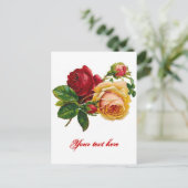 レッド&イエローローズ ポストカード (スタンド正面)