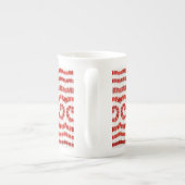 レッド イオニック モザイク Bone China マグカップ (裏面)