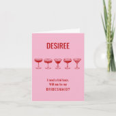 レッド・エスプレッソ・マルティーニが私の花嫁になるの? 招待状 (正面)