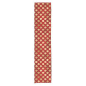 レッド&エレガント金ゴールドポインセチア・クリスマス ショートテーブルランナー (正面)