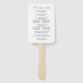 レッド&オレンジフローラ結婚式 プログラム ハンドファン (裏面)