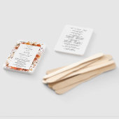 レッド&オレンジフローラ結婚式 プログラム ハンドファン (組立なし)