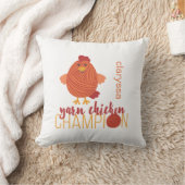 レッド&オレンジヤーンチキンチャンピオン装飾用クッション クッション (ブランケット)