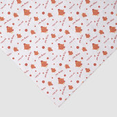 レッド&オレンジヤーンチキンパターン（の模様が）あるティッシュペーパー 薄葉紙 (詳細)