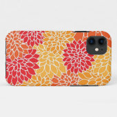 レッド&オレンジヴィンテージオリエンタルフローラデザイン Case-Mate iPhoneケース (裏面(横))