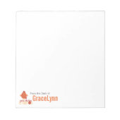 レッド&オレンジ糸チキンチャンピオンメモ帳 ノートパッド (正面)