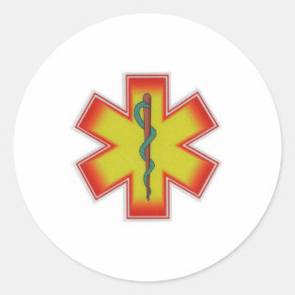 レッド&オレンジ&グリーン ラウンドシール