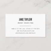 レッド&カッコいいブラックギターインストラクター 名刺 (裏面)