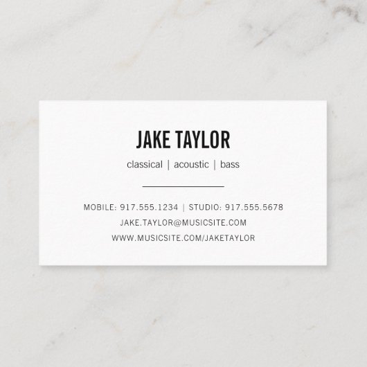 レッド&カッコいいブラックギターインストラクター 名刺 (裏面)