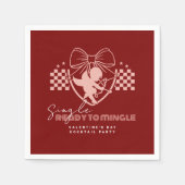 レッド カピド シングルズ バレンタインデー パーティー スタンダードカクテルナプキン (正面)