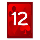 レッド・カードはカスタムな結婚式のテーブル数に適します テーブルナンバー (裏面)