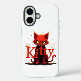 レッド・キティキャット・フォンケース iPhone 16ケース