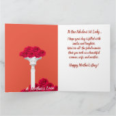 レッド・キルティング・アフリカ・アメリカ人1stレディーマザー・デイ カード (内部)