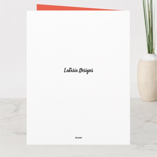 レッド・キルティング・アフリカ・アメリカ人1stレディーマザー・デイ カード (裏面)