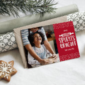 レッド |クリスマスベーキングスピリッツ明るい写真 シーズンカード