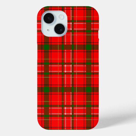 レッド クリスマス タータン チェック柄デザイン  Case-Mate iPhoneケース (裏面)