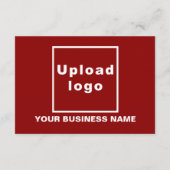 レッド | クリスマス | ビジネス | 小さいフラットな挨拶 カード (裏面)