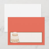 レッド/クレメ結婚のケーキ座席表 ポストカード (正面/裏面)