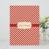 レッド & クレーム ホリデー ご招待 招待状 (スタンド正面)