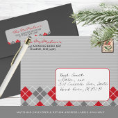 レッド&グアーガイルレーホリデー差出人住所ラベル ラベル