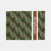 レッド&グパーソナライズされたリーンという名前のゴルフボール フリースブランケット (正面(横))