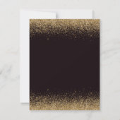 レッド・グラム・ウェーブズ&グリッター・ドレス・Sweet sixteen 出欠カード (裏面)